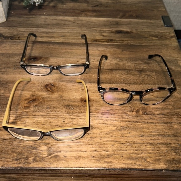 Stylish Eyewear Eyeglasses Set of 3 - Black, Brown, Gold Frames - Picture 3 of 16